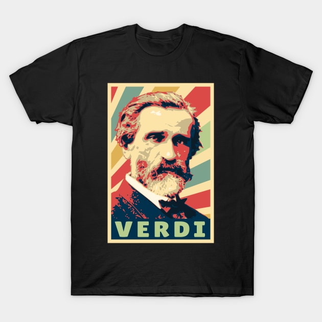 Giuseppe Verdi Vintage Colors T-Shirt by Nerd_art